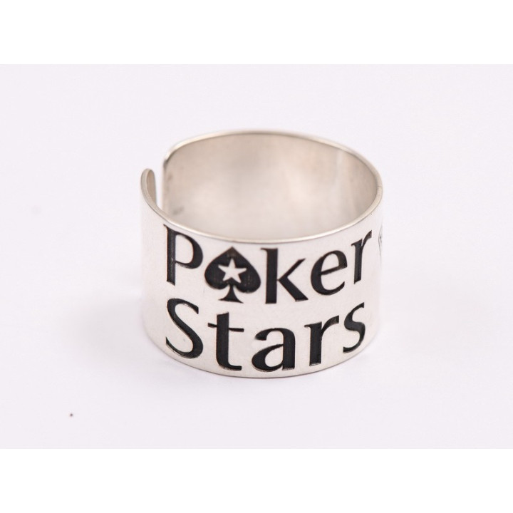 E1993-G-Inel reglabil PokerStars fans latime 12mm-1 buc - bijuterii personalizate din argint | simoshop