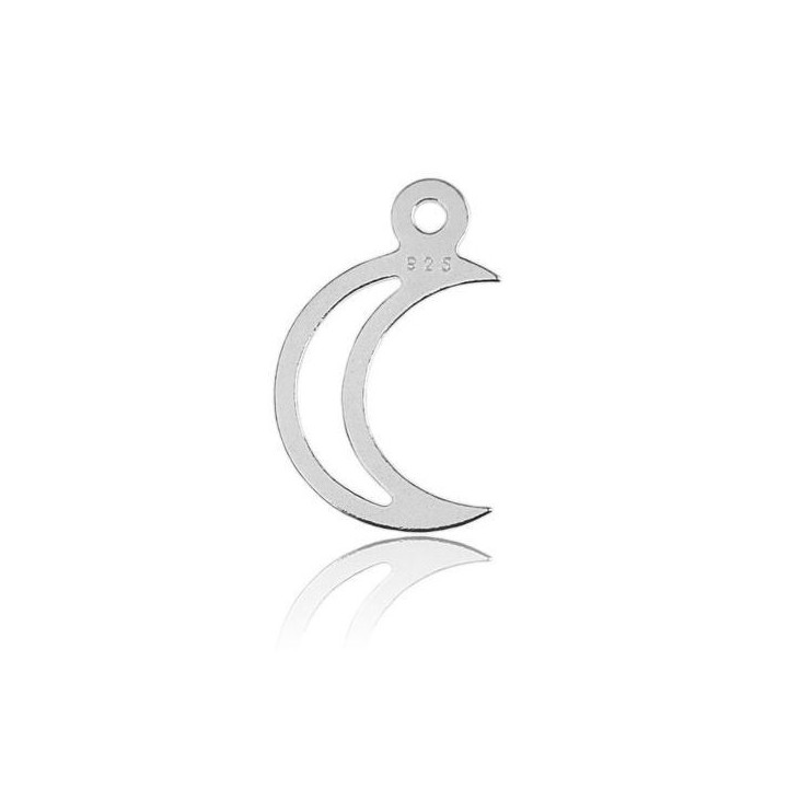 G0913-Charm din argint 925 semiluna 14.6mmx9.8mm - bijuterii personalizate din argint | simoshop