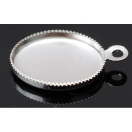 0943-SWAROVSKI ELEMENTS Settings Pendant Oval 12x10mm argintiu - bijuterii personalizate din argint | simoshop