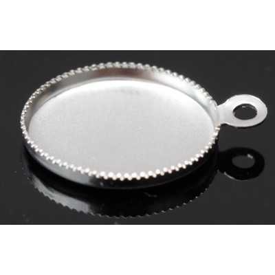 0943-SWAROVSKI ELEMENTS Settings Pendant Oval 12x10mm argintiu - bijuterii personalizate din argint | simoshop