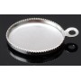 0943-SWAROVSKI ELEMENTS Settings Pendant Oval 12x10mm argintiu - bijuterii personalizate din argint | simoshop