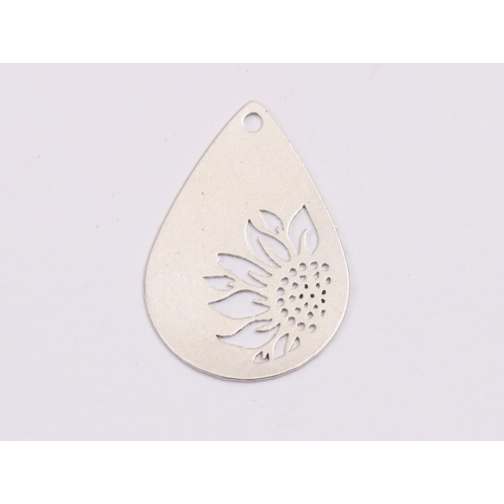 copy of F0020 Cercel din argint lacrima cu labuta 20x13mm 0.33mm 1 buc - bijuterii personalizate din argint | simoshop