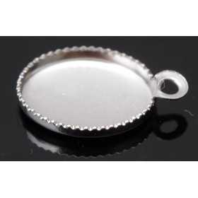 0944-SWAROVSKI ELEMENTS Settings Pendant Oval 10x8mm argintiu - bijuterii personalizate din argint | simoshop