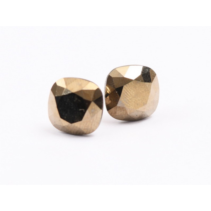 copy of Cercei cu cristal patrat de 10mm, Scarlet Silver Patina - 1 pereche - bijuterii personalizate din argint | simoshop