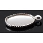 0945-SWAROVSKI ELEMENTS Settings Pendant Oval 10x5.5mm argintiu - bijuterii personalizate din argint | simoshop