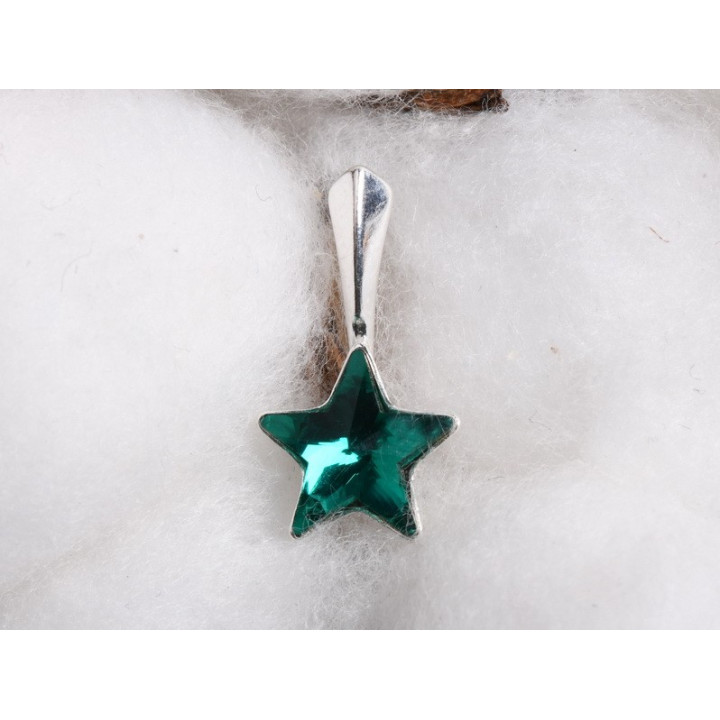 Pandantiv star 10 mm Emerald Vibes - bijuterii personalizate din argint | simoshop