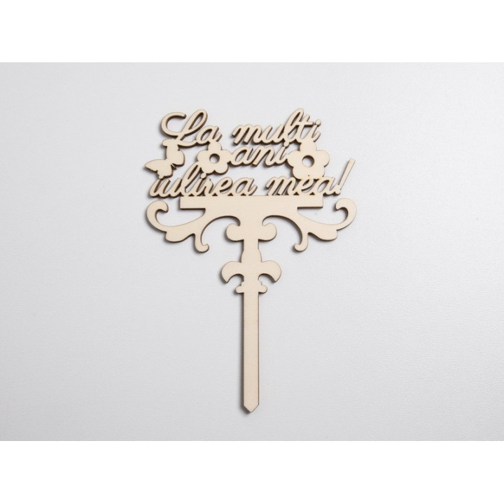 copy of L025-Topper lemn "Te iubesc, mama" 22x10cm 1buc - bijuterii personalizate din argint | simoshop