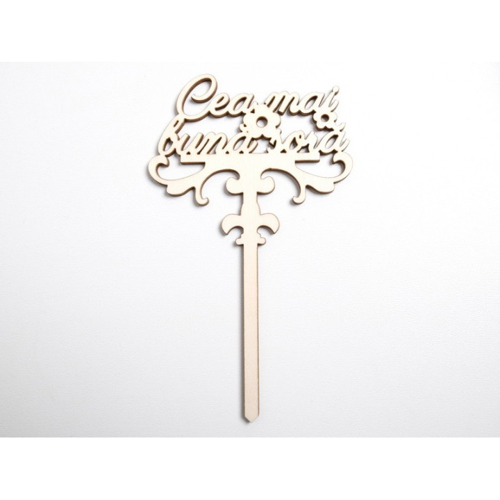 copy of L025-Topper lemn "Te iubesc, mama" 22x10cm 1buc - bijuterii personalizate din argint | simoshop