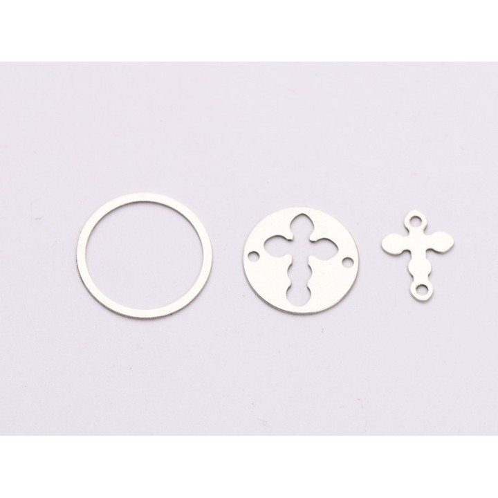 E2011 N Set Ag 925 Puzzle Cruce, 14x14x0.5mm, 1 buc - bijuterii personalizate din argint | simoshop