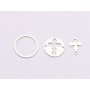 Medalion cruce puzzle, decupaj laser, argint 925