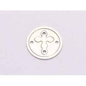 Medalion cruce puzzle, decupaj laser, argint 925