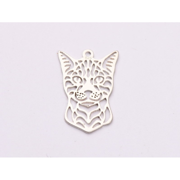copy of F0020 Cercel din argint lacrima cu labuta 20x13mm 0.33mm 1 buc - bijuterii personalizate din argint | simoshop