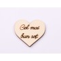 L1120-Decupaj inima lemn "Cel mai bun sot"-5cm, 1 buc - bijuterii personalizate din argint | simoshop