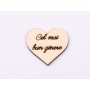 L1122-Decupaj inima lemn "Cel mai bun ginere"-5cm, 1 buc - bijuterii personalizate din argint | simoshop