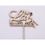 L1123-Topper lemn "La multi ani 18" 17x13cm 1buc - bijuterii personalizate din argint | simoshop