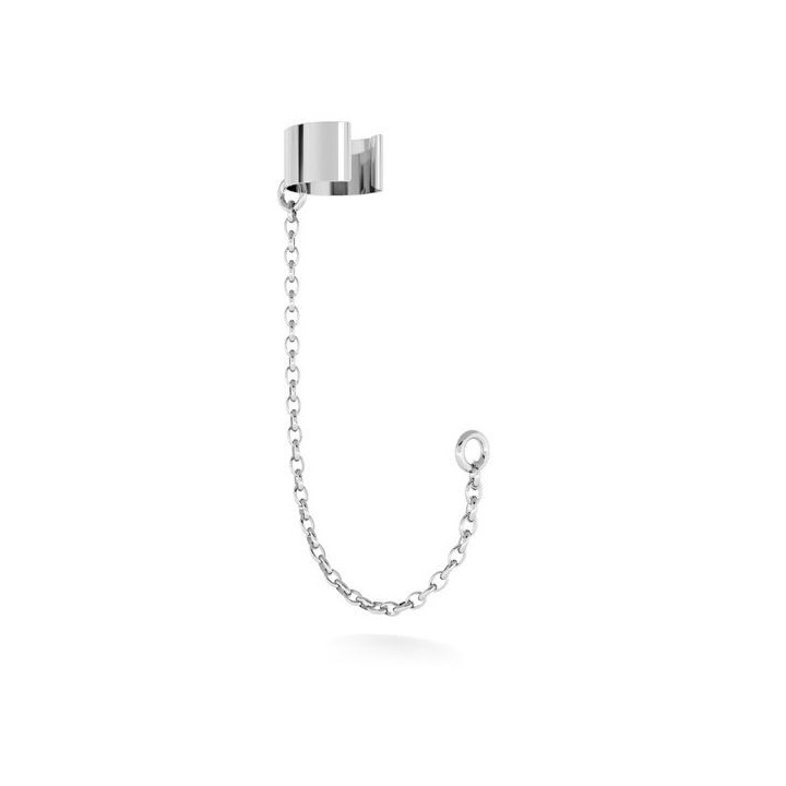 G0890-Cercei tip Ear cuff cu lantisor 8.4cm  -1 buc - bijuterii personalizate din argint | simoshop