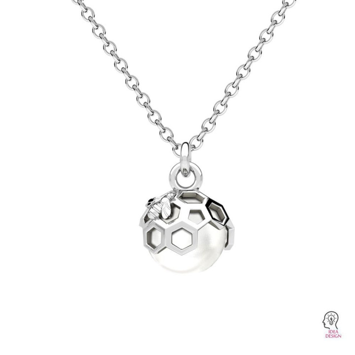 G0891-Agatatoare fagure pentru perle de 10mm - 1buc - bijuterii personalizate din argint | simoshop