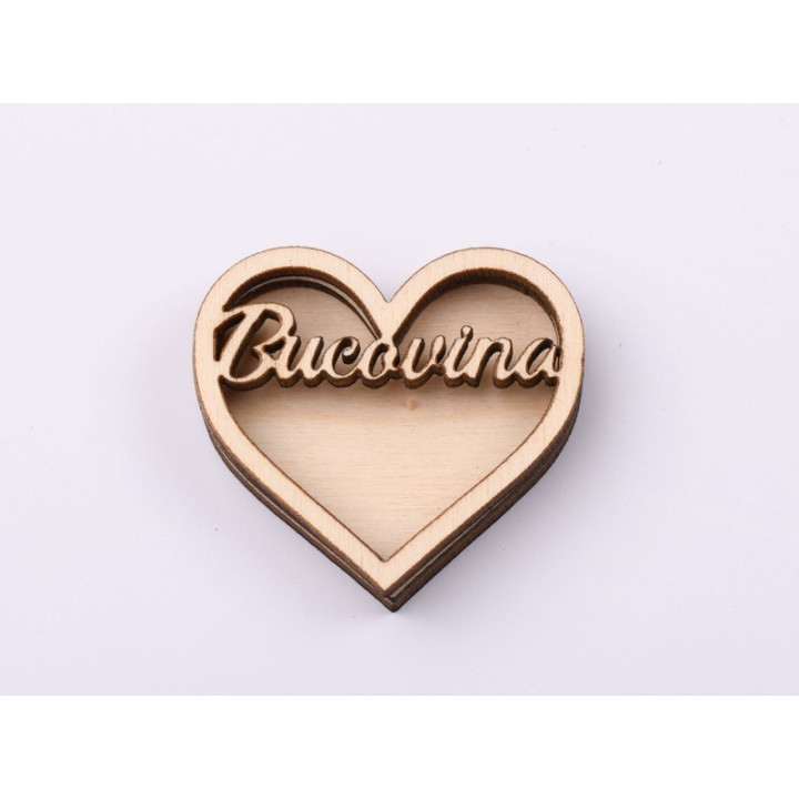 L1125-Blank inima 3 straturi pentru licheni 4*4.5cm Bucovina 1 buc - bijuterii personalizate din argint | simoshop
