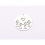Pandantiv familie 4 membri personalizat argint 925