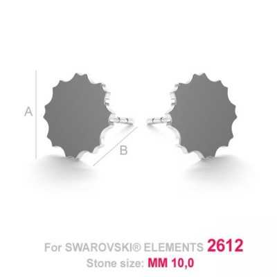 G0953-Tije pentru Swarovski jellyfish 2612 10mm 1 buc - bijuterii personalizate din argint | simoshop