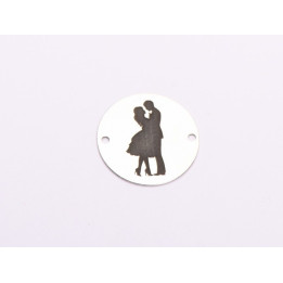 E2020 GS Link Cuplu Imbratisat  Ag925 - bijuterii personalizate din argint | simoshop