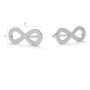 Tije cercei infinit argint 925, simbol iubire 12 mm