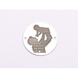 copy of E1985 G Link Ag 925 Carte deschisa "Cea mai buna profesoara" 18x9mm, 0.4mm - bijuterii personalizate din argint | simosh