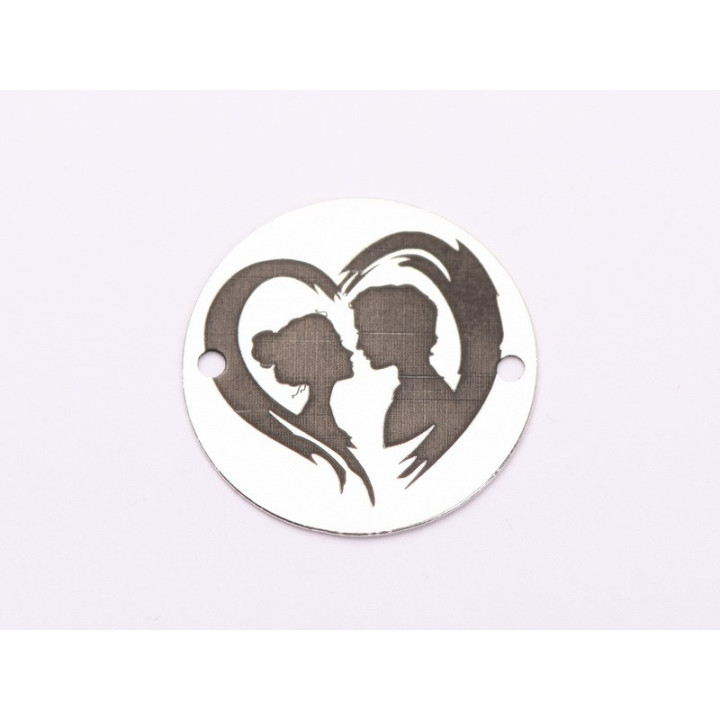 E2026 GS Lovers in heart Ag925 - bijuterii personalizate din argint | simoshop