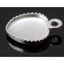0948-SWAROVSKI ELEMENTS Settings Heart Pendant 6x6.5mm argintiu - bijuterii personalizate din argint | simoshop