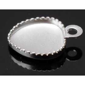 0948-SWAROVSKI ELEMENTS Settings Heart Pendant 6x6.5mm argintiu - bijuterii personalizate din argint | simoshop