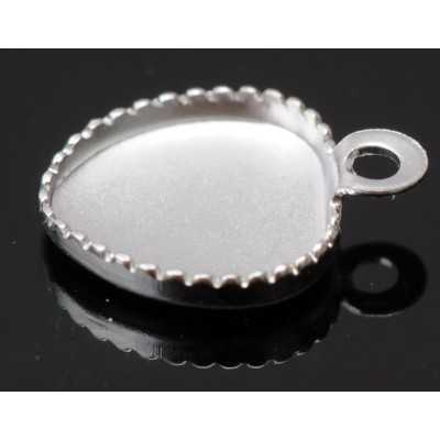 0948-SWAROVSKI ELEMENTS Settings Heart Pendant 6x6.5mm argintiu - bijuterii personalizate din argint | simoshop