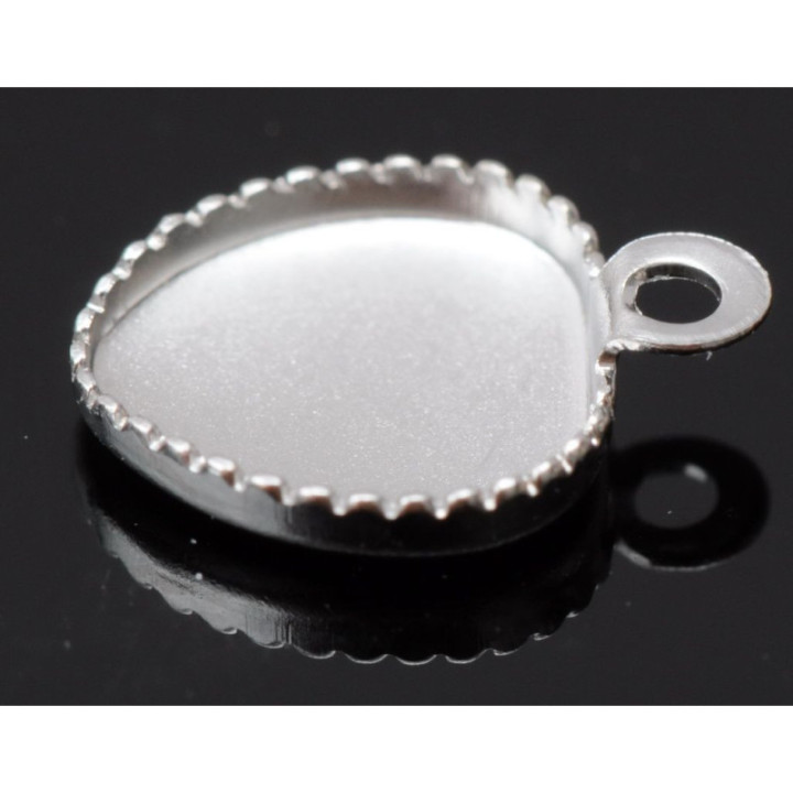 0948-SWAROVSKI ELEMENTS Settings Heart Pendant 6x6.5mm argintiu - bijuterii personalizate din argint | simoshop