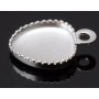 0948-SWAROVSKI ELEMENTS Settings Heart Pendant 6x6.5mm argintiu - bijuterii personalizate din argint | simoshop