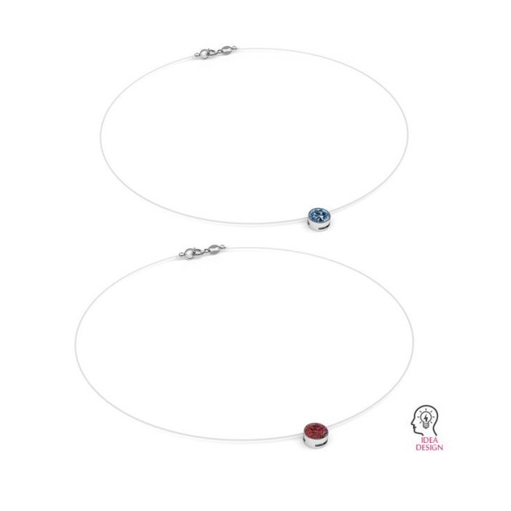 G0966-Baza rotunda pandant Swarovski rivoli/xirius de 6mm - bijuterii personalizate din argint | simoshop