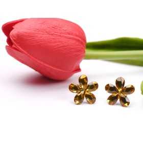 Cercei Golden Teardrop- 1 pereche - bijuterii personalizate din argint | simoshop
