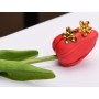 Cercei Golden Teardrop- 1 pereche - bijuterii personalizate din argint | simoshop