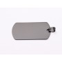 C033-Dog Tag INOX negru 43x24mm cu agatatoare-1buc - bijuterii personalizate din argint | simoshop