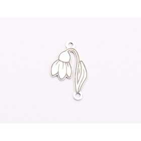 Charm ghiocel din argint 925 - pandantiv 15x9.5 mm