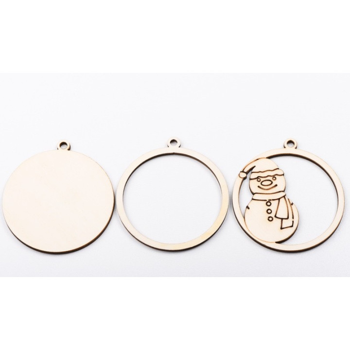 L1129-Glob 3 straturi 9x8 cm Snowman -  1 buc - bijuterii personalizate din argint | simoshop