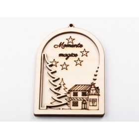 L1131-Glob 2 straturi 11x7.5cm Momente magice - 1 buc - bijuterii personalizate din argint | simoshop