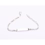 G1201-Bratara Figaro cu placuta Ag 925 rodiat 17cm 1 buc - bijuterii personalizate din argint | simoshop