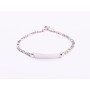 G1201-Bratara Figaro cu placuta Ag 925 rodiat 17cm 1 buc - bijuterii personalizate din argint | simoshop