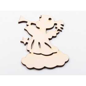 L1133-Figurina din lemn Ingeras 10x7.5 - 1 buc - bijuterii personalizate din argint | simoshop