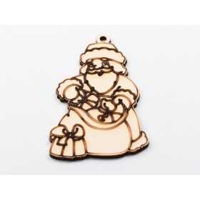 L1137-Figurina din lemn Mos Craciun 10x7 - 1 buc - bijuterii personalizate din argint | simoshop