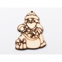 L1137-Figurina din lemn Mos Craciun 10x7 - 1 buc - bijuterii personalizate din argint | simoshop