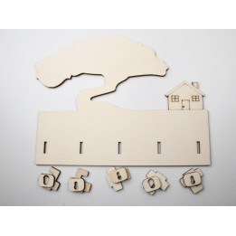 copy of L844-Cuier chei din lemn "Home / bird" 30x11.5cm - 1 buc - bijuterii personalizate din argint | simoshop