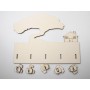 L1139 - Cuier chei din lemn Casuta 22x28cm - 1 buc - bijuterii personalizate din argint | simoshop