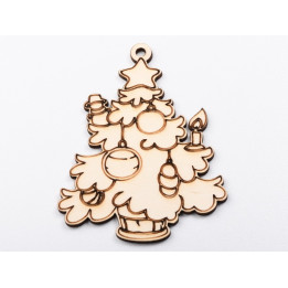 L1140-Bradut decorativ din lemn 11x9cm - 1 buc - bijuterii personalizate din argint | simoshop