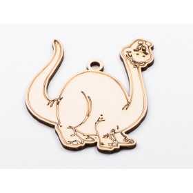 L1141-Figurina din lemn Dinozaur 10x9cm - 1 buc - bijuterii personalizate din argint | simoshop