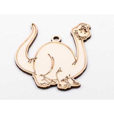 L1141-Figurina din lemn Dinozaur 10x9cm - 1 buc - bijuterii personalizate din argint | simoshop